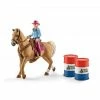 Schleich Barrel racing with cowgirl Playset - 41417 - Animals & Other Figures