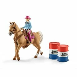 Schleich Barrel racing with cowgirl Playset - 41417 - Animals & Other Figures