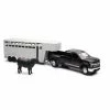 New Ray CHEVY DUALLY W/CATTLE TRAILER - 37586 - Farm Toys