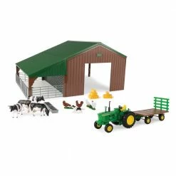 1:32 Shed With John Deere Tractor And Animals 47024 - Playsets