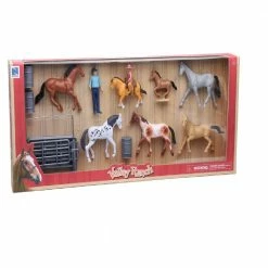 New Ray Valley Ranch Horse Accessory Set - SS-37525 - Farm Toys