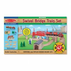 Melissa & Doug Swivel Bridge Train Set 704 - Educational Toys
