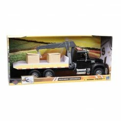 Long Haul 1:18 Scale Mack Granite Log Truck With Crane 17136 - Trucks