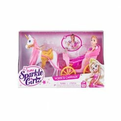 Zuru Sparkle Girlz Unicorn and Princess Doll with Carriage Set - 10068-2002 - Doll Accessories