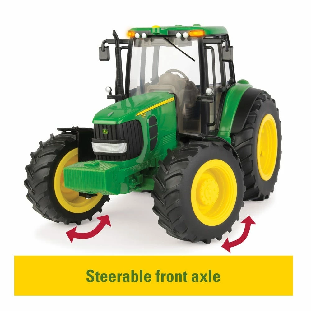 Tomy 1:16 Big Farm John Deere 7330 With Bale Loader And Bale - 46380 - Farm Equipment 6 Tomy 1:16 Big Farm John Deere 7330 With Bale Loader And Bale - 46380 - Farm Equipment - Image 6