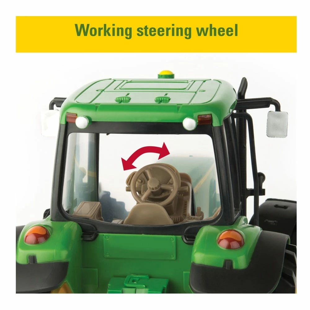 Tomy 1:16 Big Farm John Deere 7330 With Bale Loader And Bale - 46380 - Farm Equipment 5 Tomy 1:16 Big Farm John Deere 7330 With Bale Loader And Bale - 46380 - Farm Equipment - Image 5