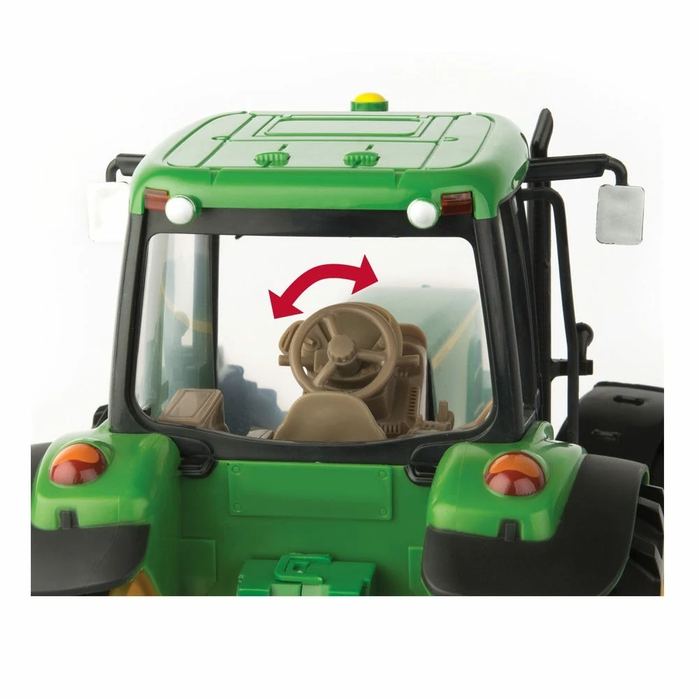 Tomy 1:16 Big Farm John Deere 7330 With Bale Loader And Bale - 46380 - Farm Equipment 4 Tomy 1:16 Big Farm John Deere 7330 With Bale Loader And Bale - 46380 - Farm Equipment - Image 4