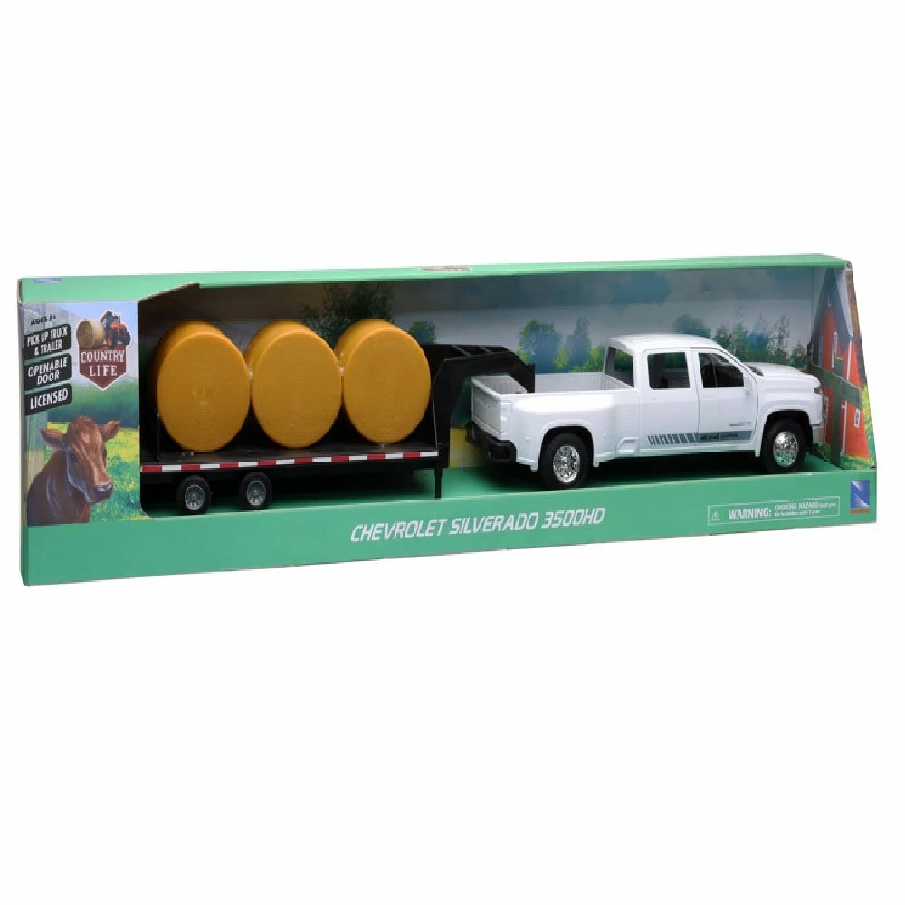 New Ray CHEVY DUALLY W/GOOSENECK TRAILER - 37566 - Farm Toys 2 New Ray CHEVY DUALLY W/GOOSENECK TRAILER - 37566 - Farm Toys - Image 2