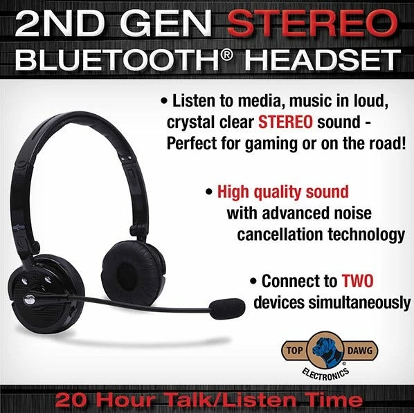 Top Dawg Dual Ear Stereo Noise Canceling Headset - TDDESOTH-02 - Headphones & Ear Buds - Image 6