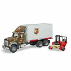 Bruder Mack Granite UPS Logistics Truck with Forklift - 2828 - Toy Tractors & Trucks