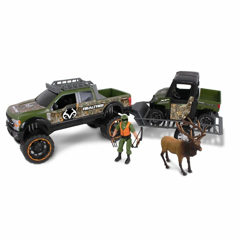 NKOK RealTree 1:18 Playset 10-piece Ford F250 Super Duty Polaris Ranger Elk Hunting - 21846 - Remote Control 2 NKOK RealTree 1:18 Playset 10-piece Ford F250 Super Duty Polaris Ranger Elk Hunting - 21846 - Remote Control - Image 2