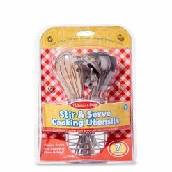 Melissa & Doug Let's Play House! Stir & Serve Cooking Utensils 9351 - Pretend Play