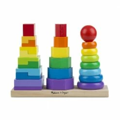 Melissa & Doug Geometric Stacker 567 - Educational Toys
