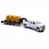 New Ray CHEVY DUALLY W/GOOSENECK TRAILER - 37566 - Farm Toys