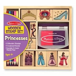 Melissa & Doug Wooden Princess Stamp Set 2418 - Arts & Crafts