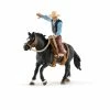 Schleich Saddle Bronc Riding with Cowboy 41416 - Animals & Other Figures