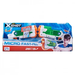 X-Shot Water Warfare Micro Fast-Fill Water Blaster Double Pack by Zuru - 2878700013 - Backyard Play