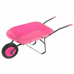 Various Brands High Vis Pink Kids Wheelbarrow - KWB - Carts & Wheelbarrows