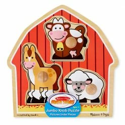 Melissa & Doug Barnyard Animals Jumbo Knob 2054 - Educational Toys